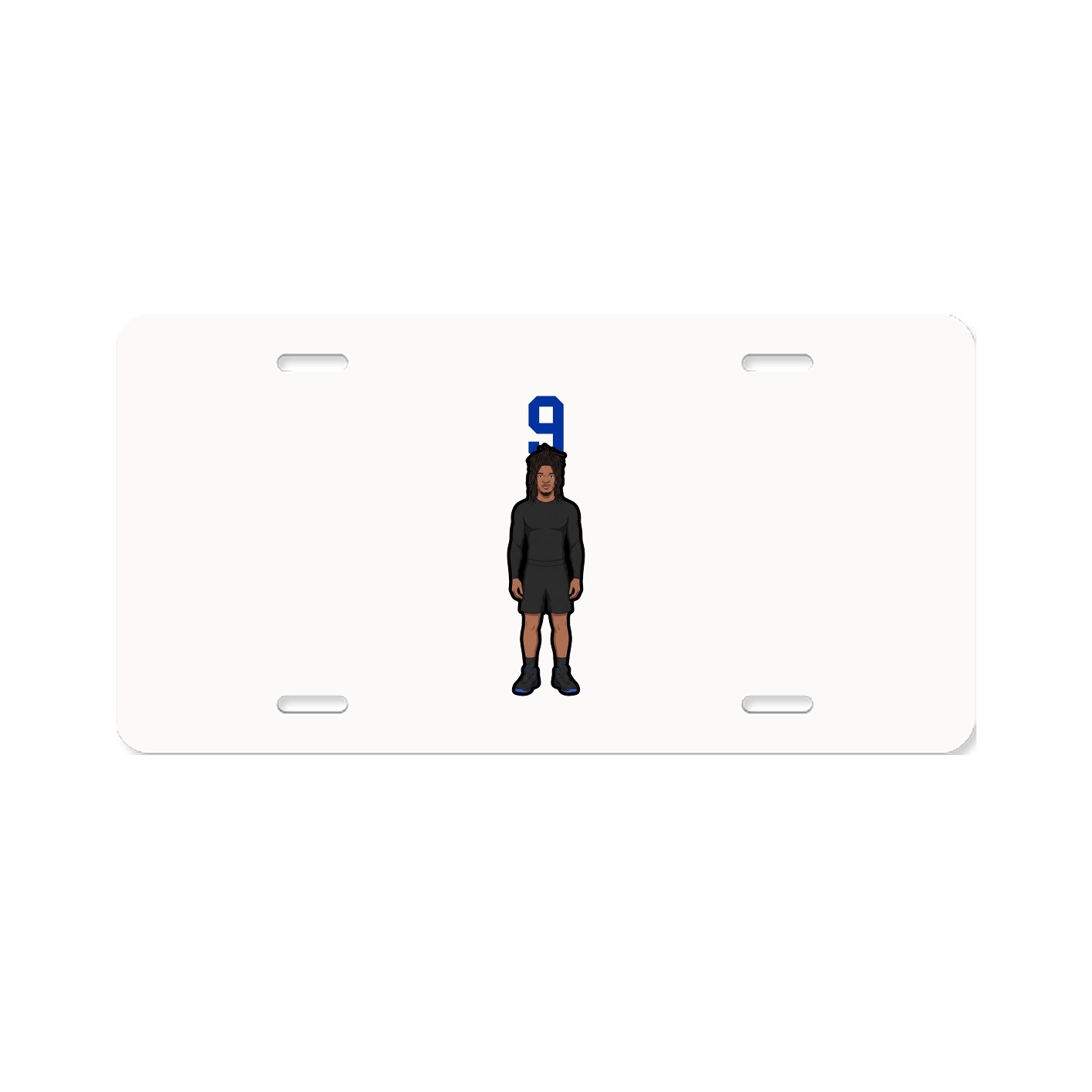License Plate — Number Top in Classic