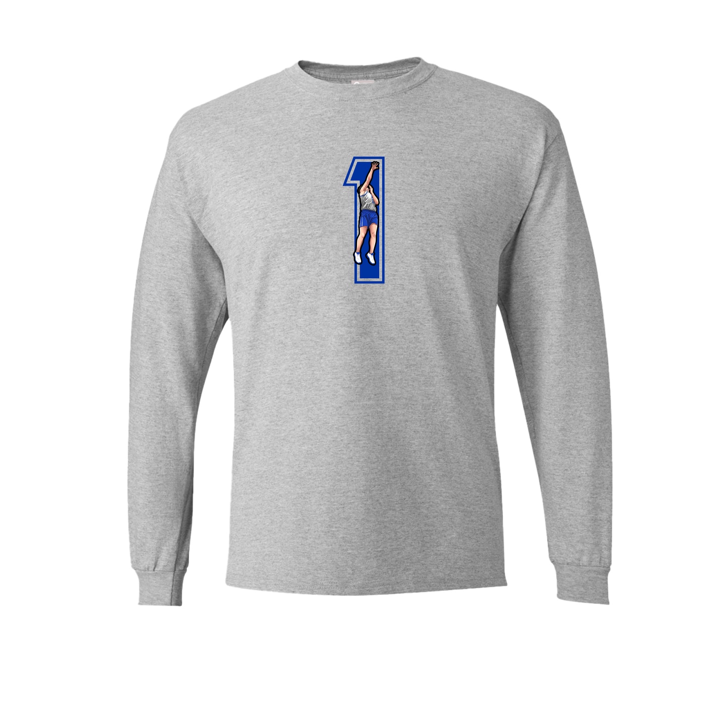 Long Sleeve Tee — Number in Grey