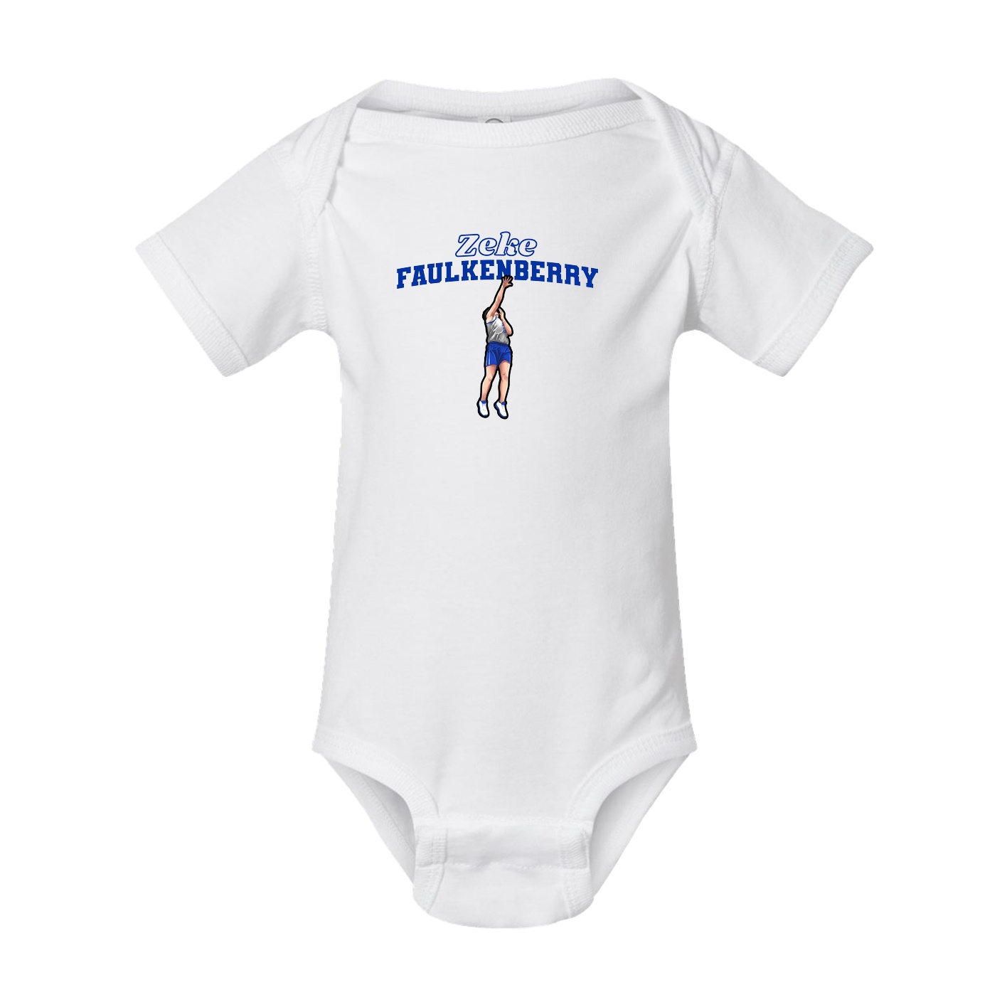 Baby Onesie — Name Arch in White