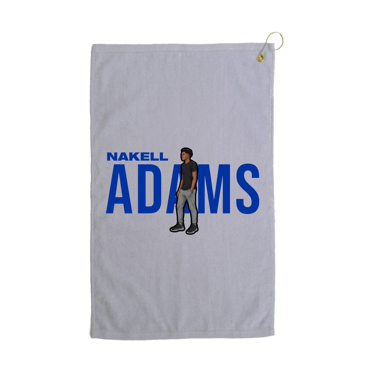 Golf Towel — Player Name in Grey