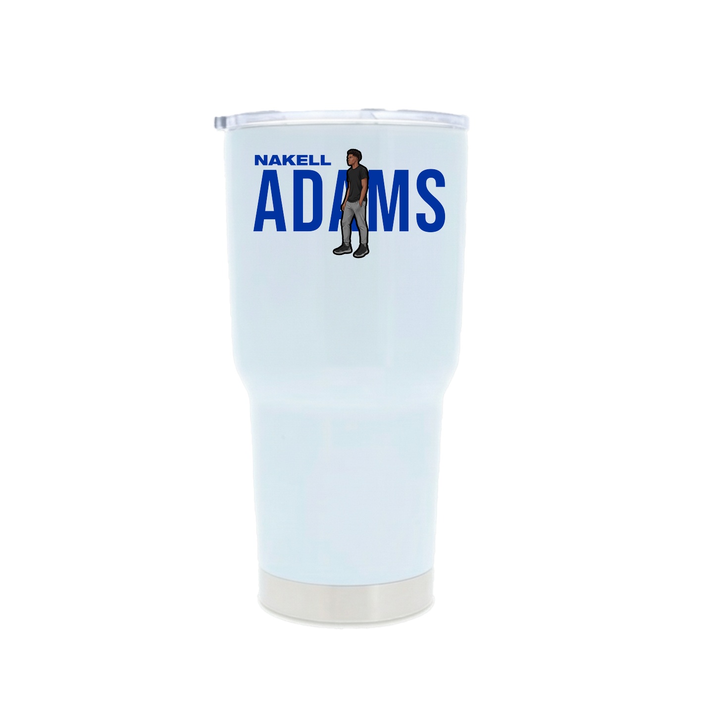 30oz Stainless Steel Tumbler — Player Name in White