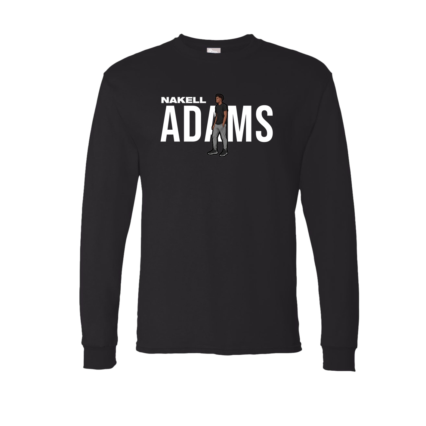 Long Sleeve Tee — Player Name in Black