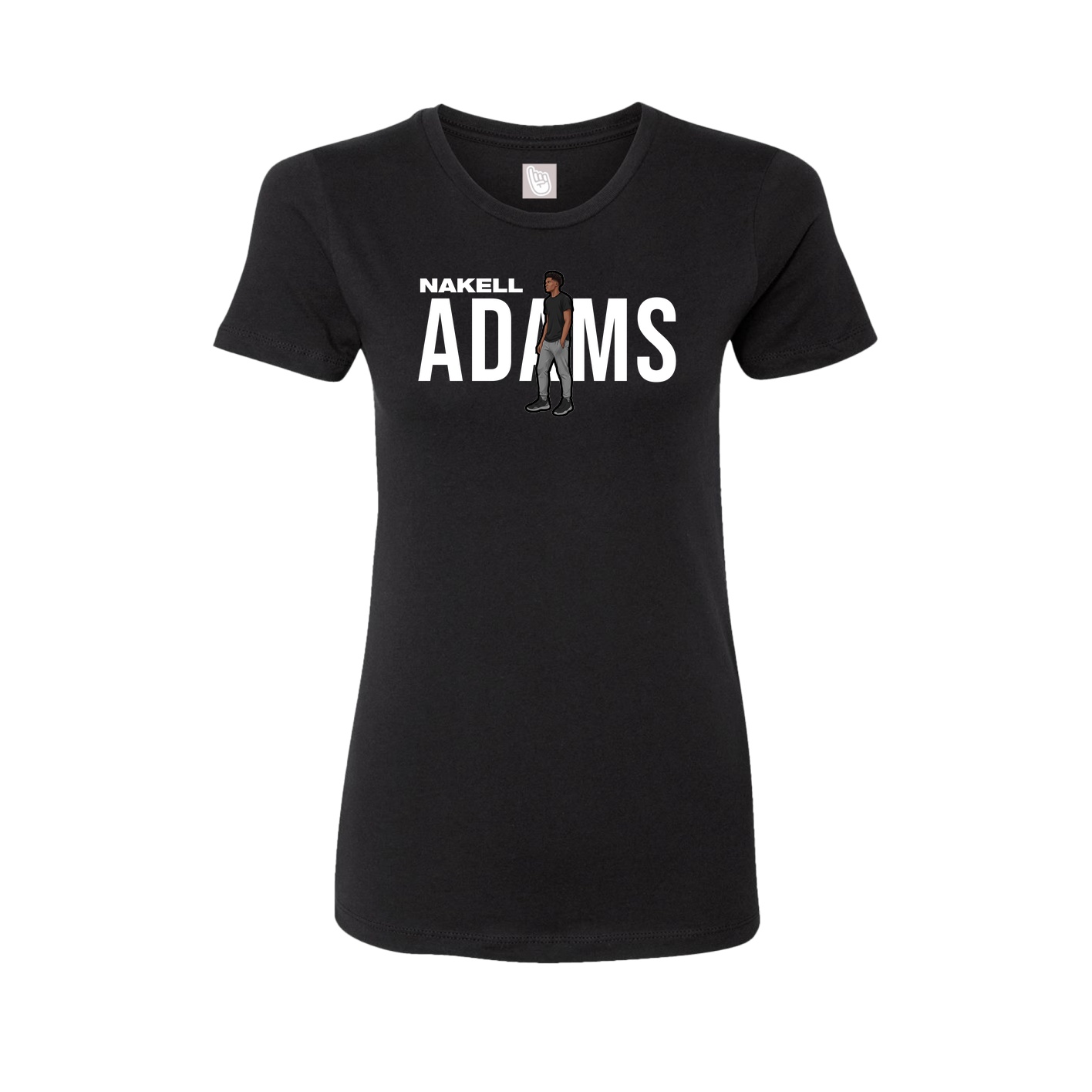 Fitted Women's Tee — Player Name in Black