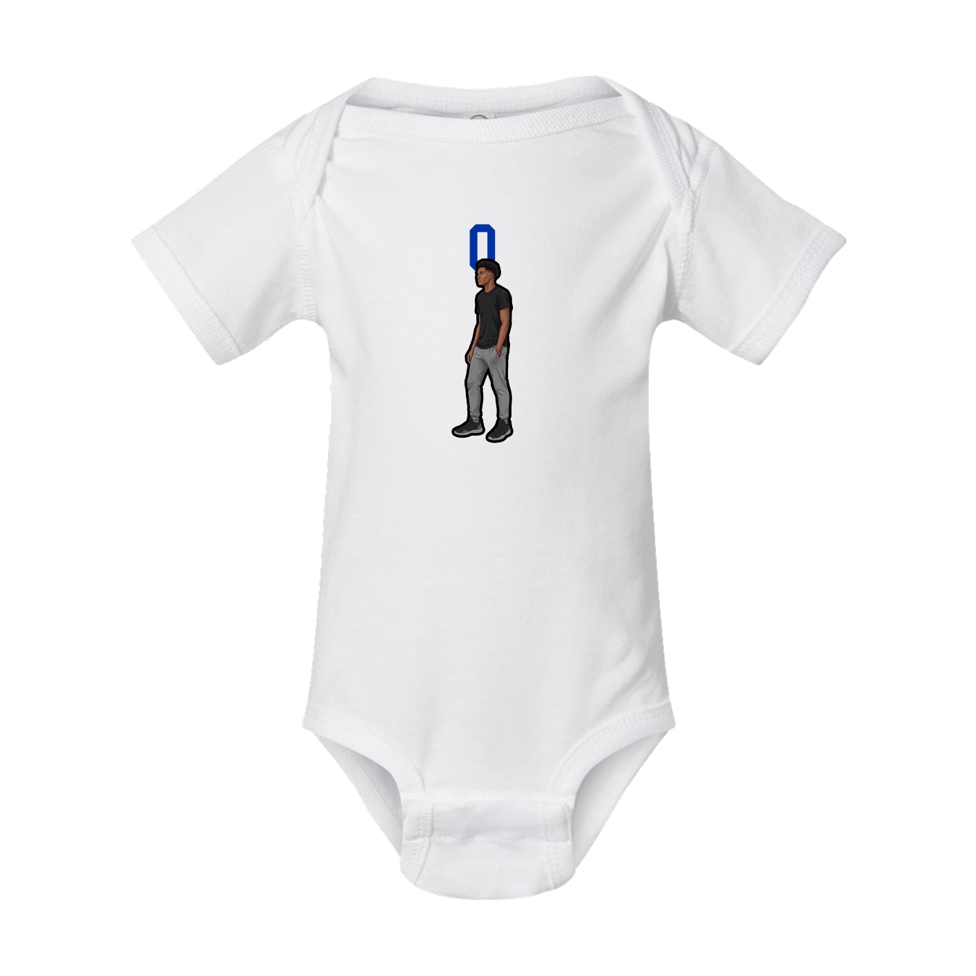 Baby Onesie — Number Top in White