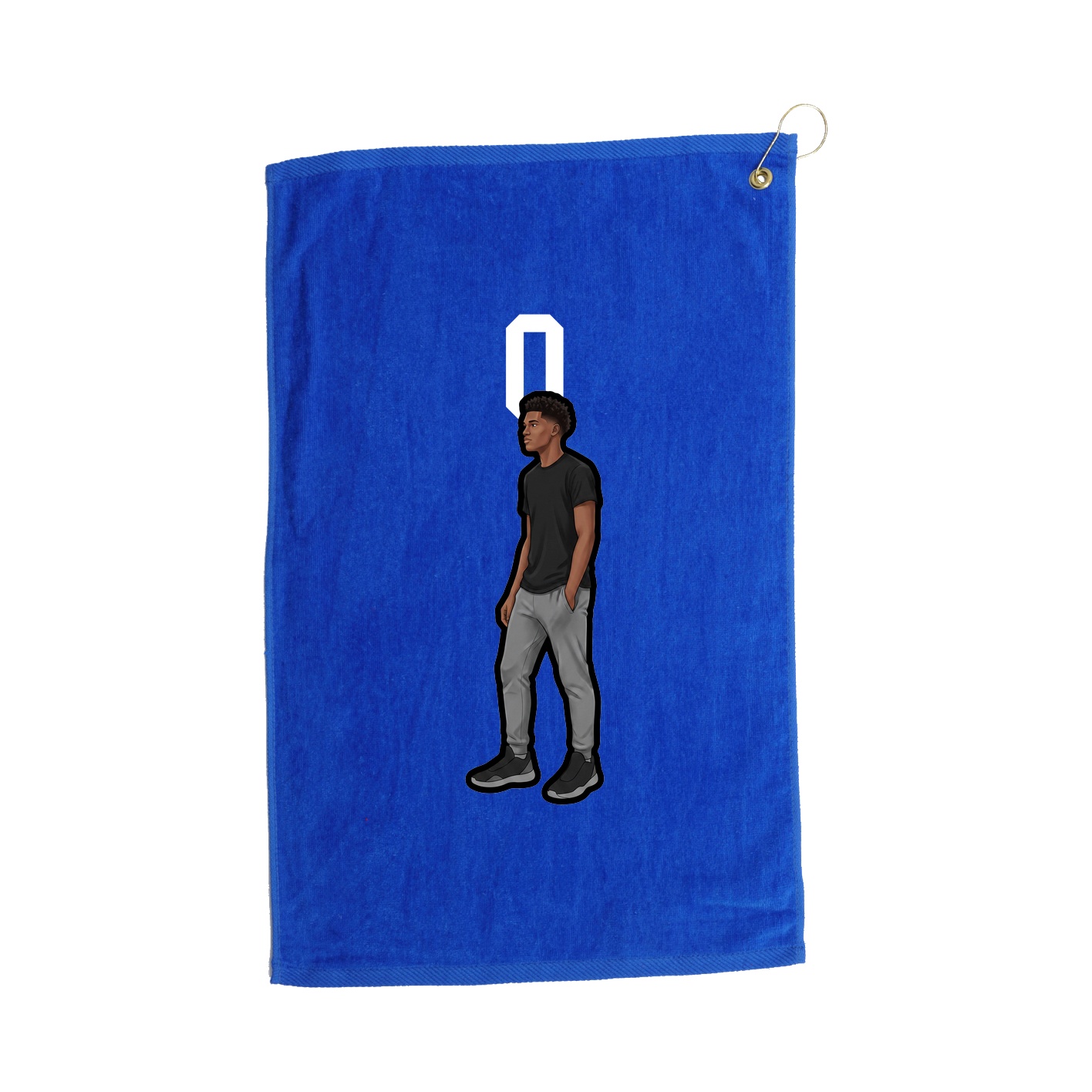 Golf Towel — Number Top in Royal