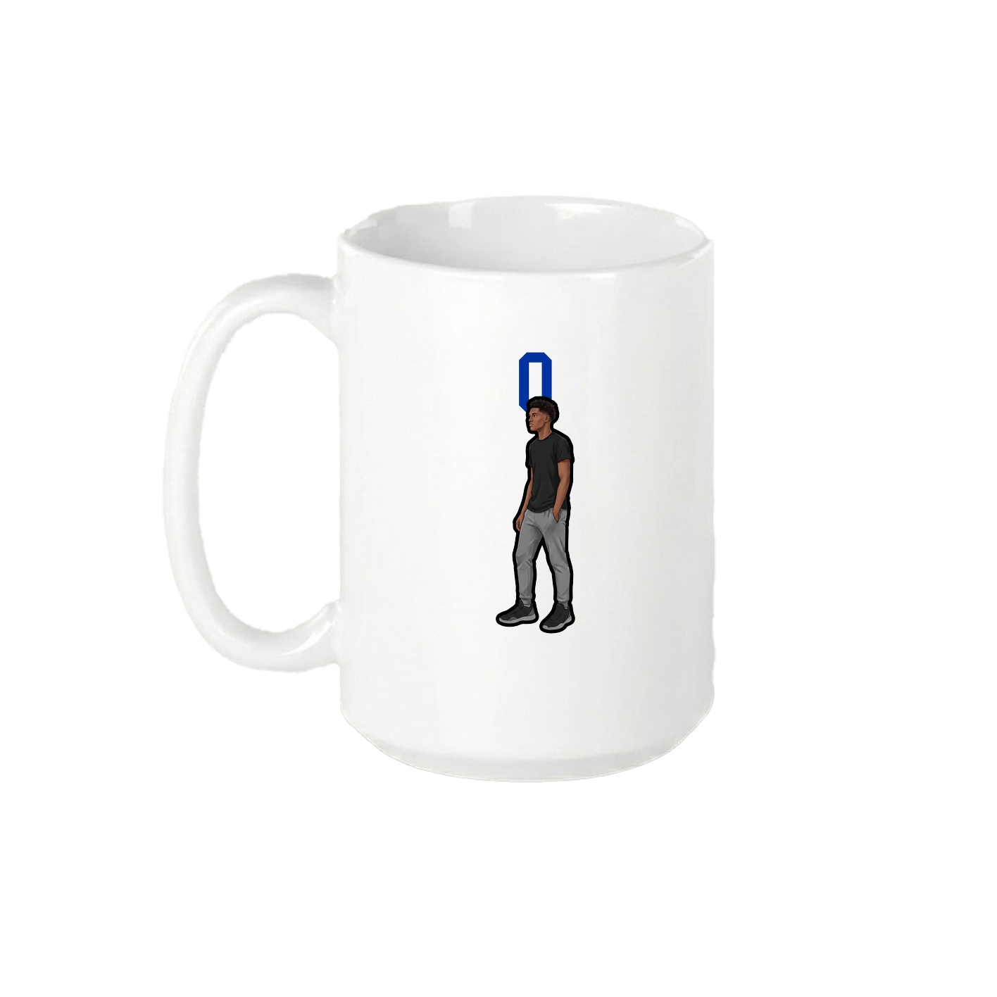 15oz Coffee Mug — Number Top in White