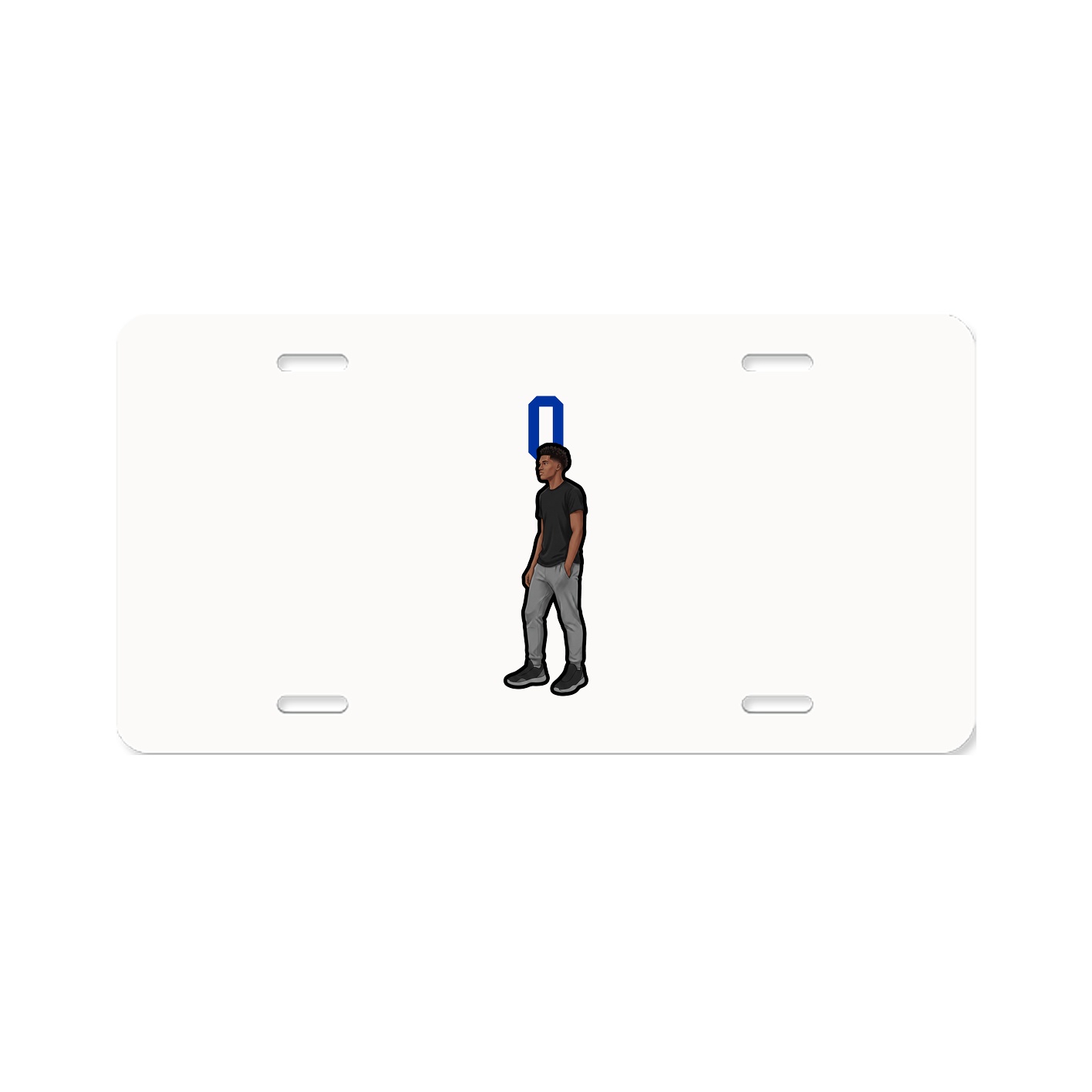 License Plate — Number Top in Classic
