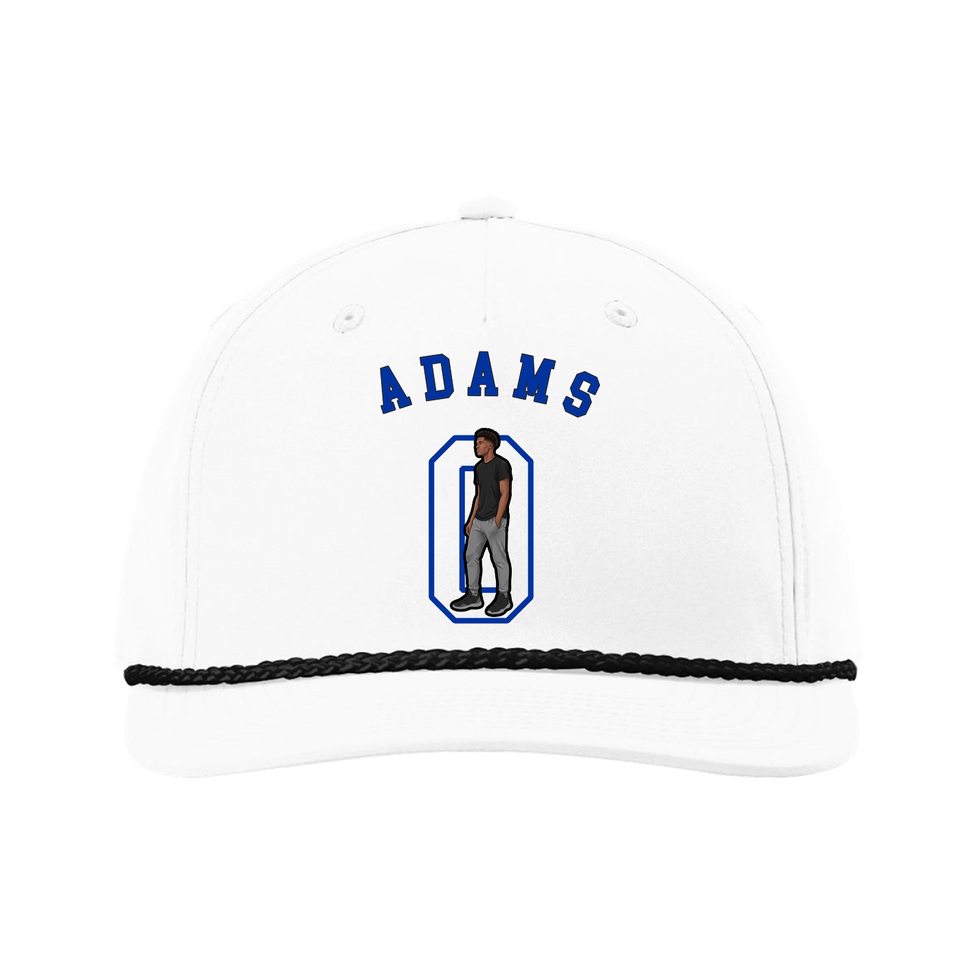 Five-Panel Classic Rope Cap — Shirsey Arch in White