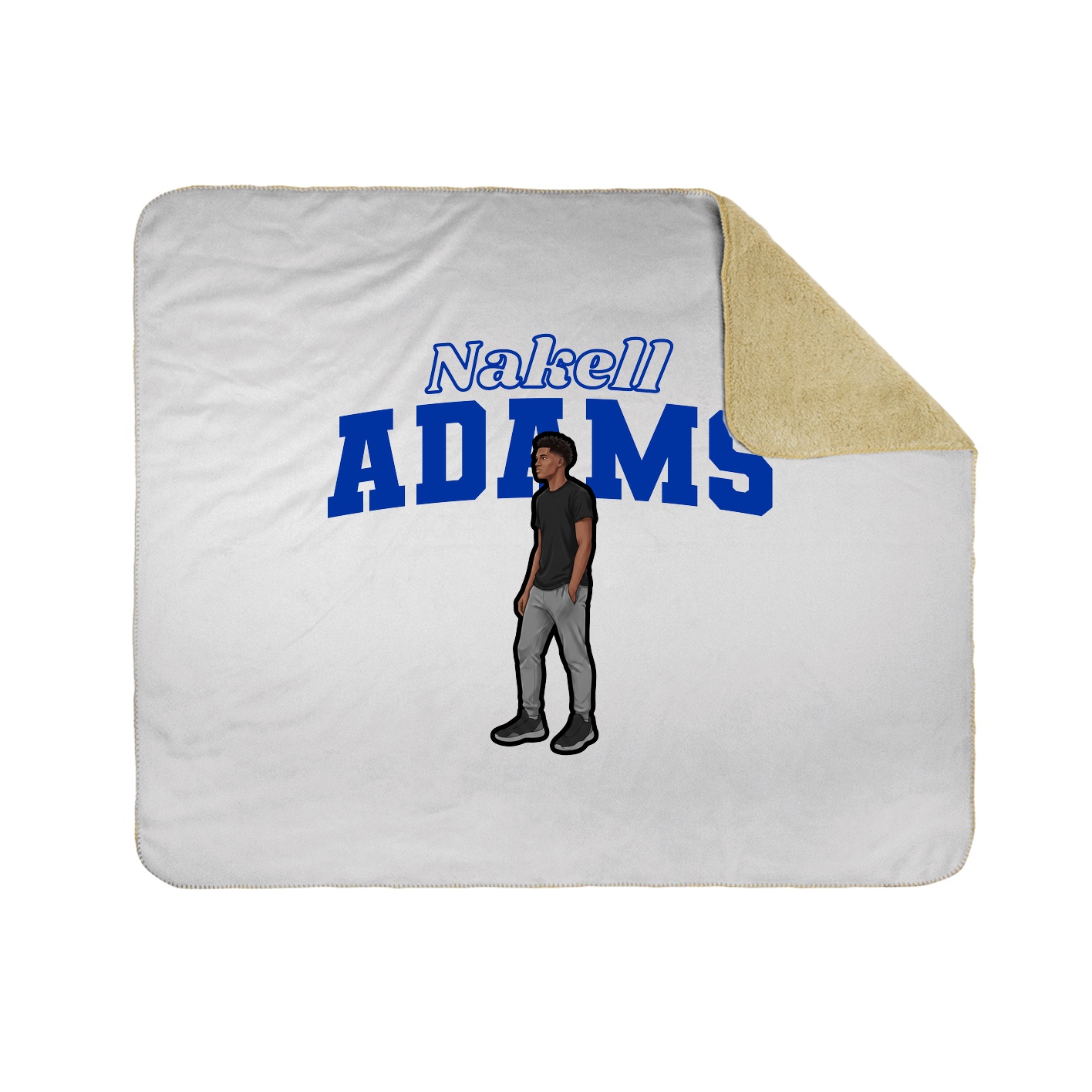 Throw Blanket — Name Arch in White