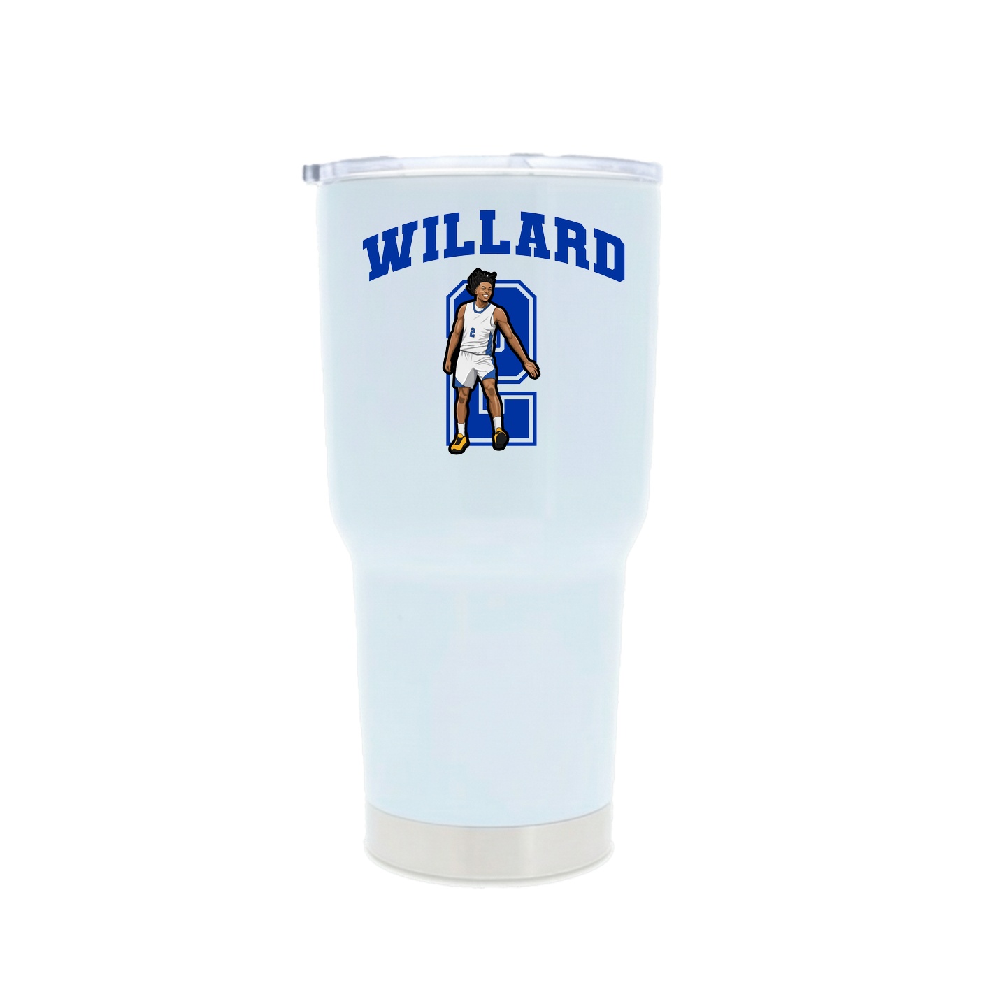 30oz Stainless Steel Tumbler — Number in White