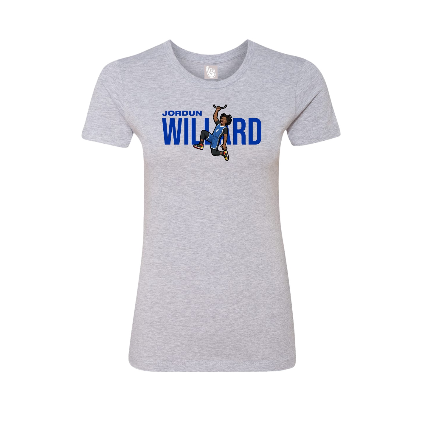 Fitted Women's Tee — Player Name in Grey