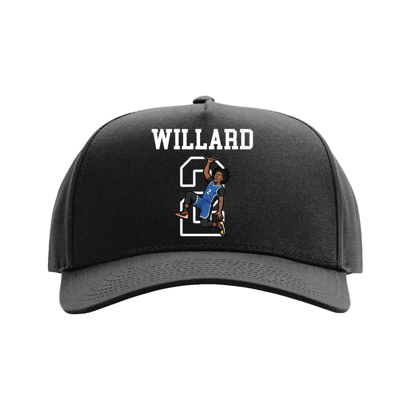 Full Fabric Five-Panel Champ Cap — Shirsey in Black