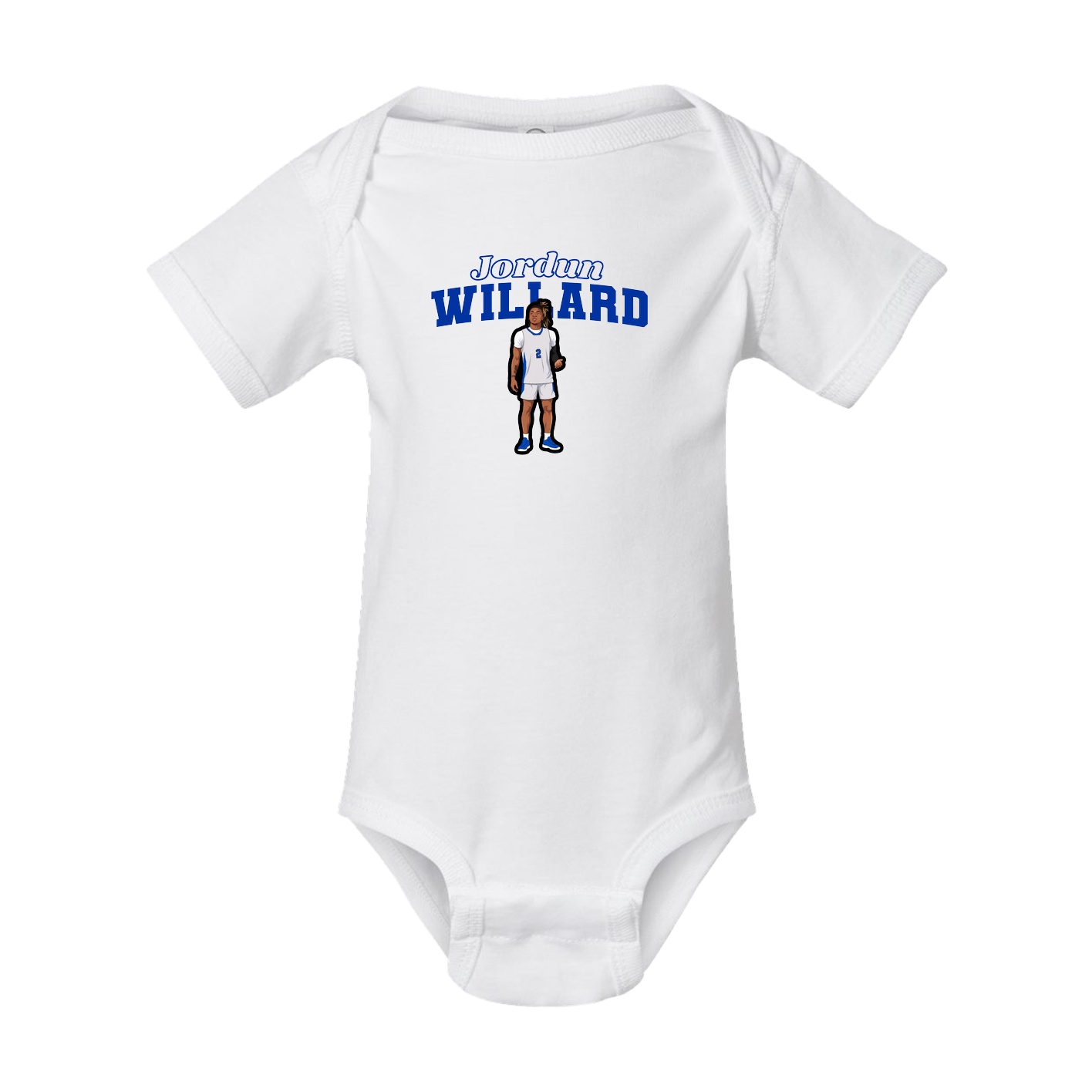 Baby Onesie — Name Arch in White