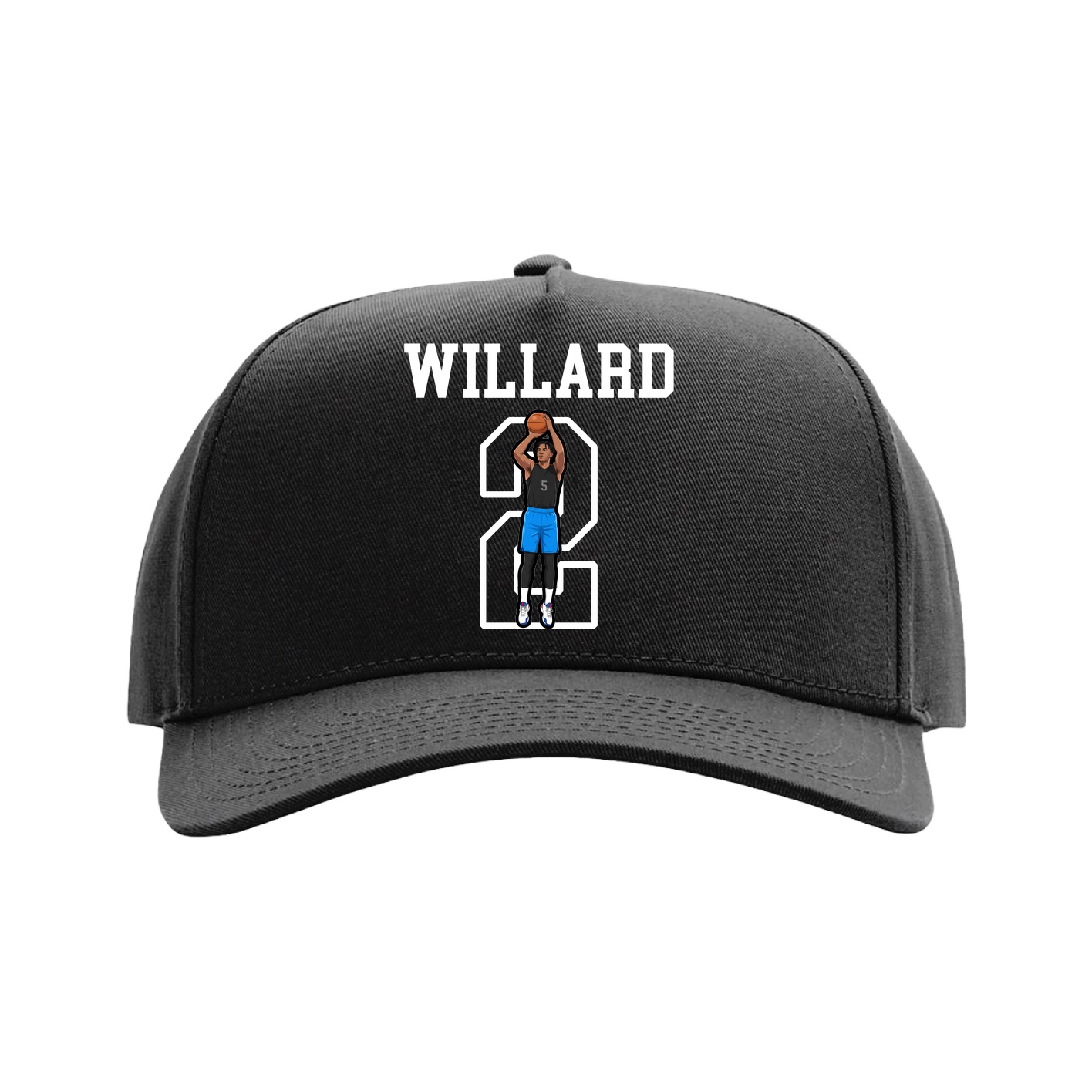 Full Fabric Five-Panel Champ Cap — Shirsey in Black