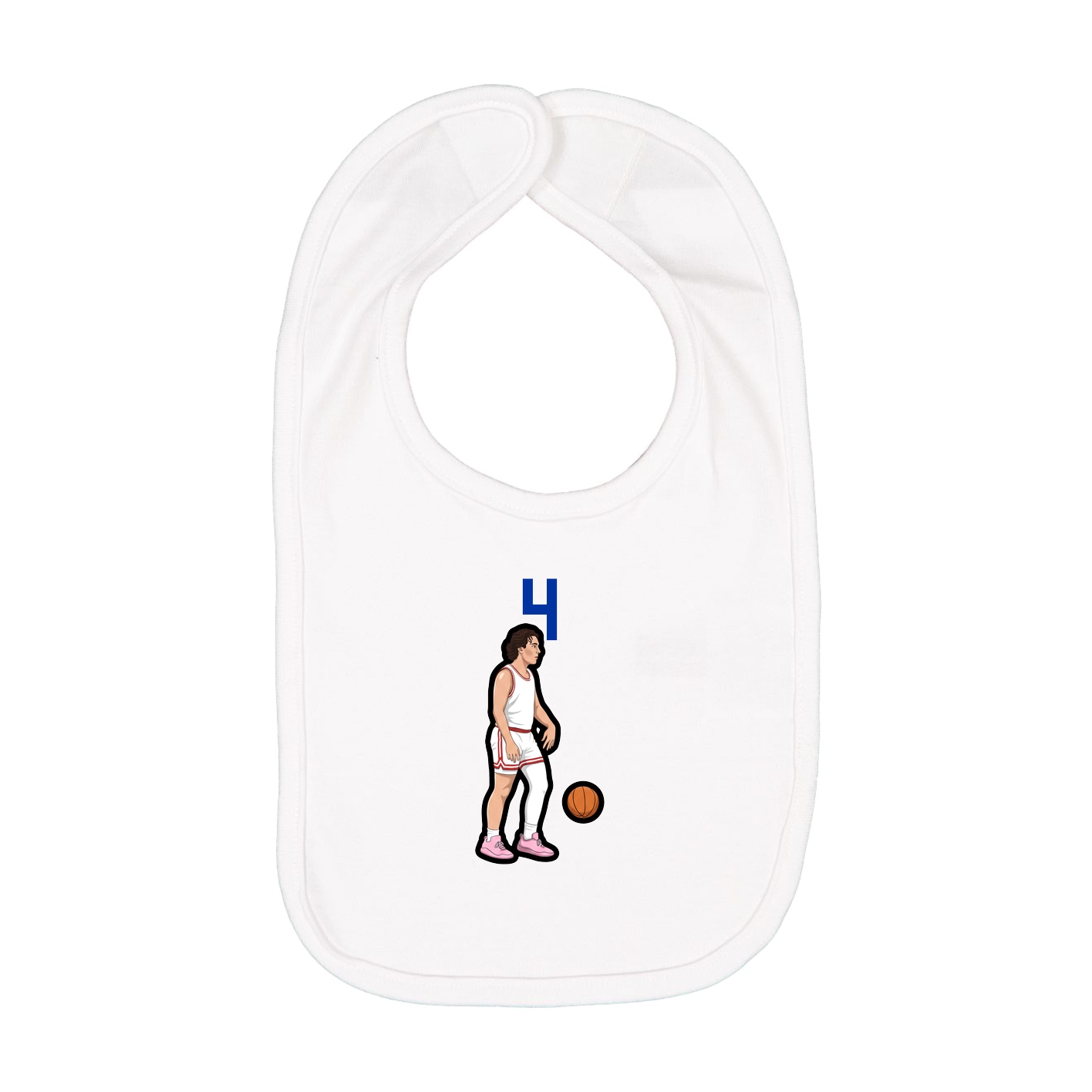 Infant Bib — Number Top in White