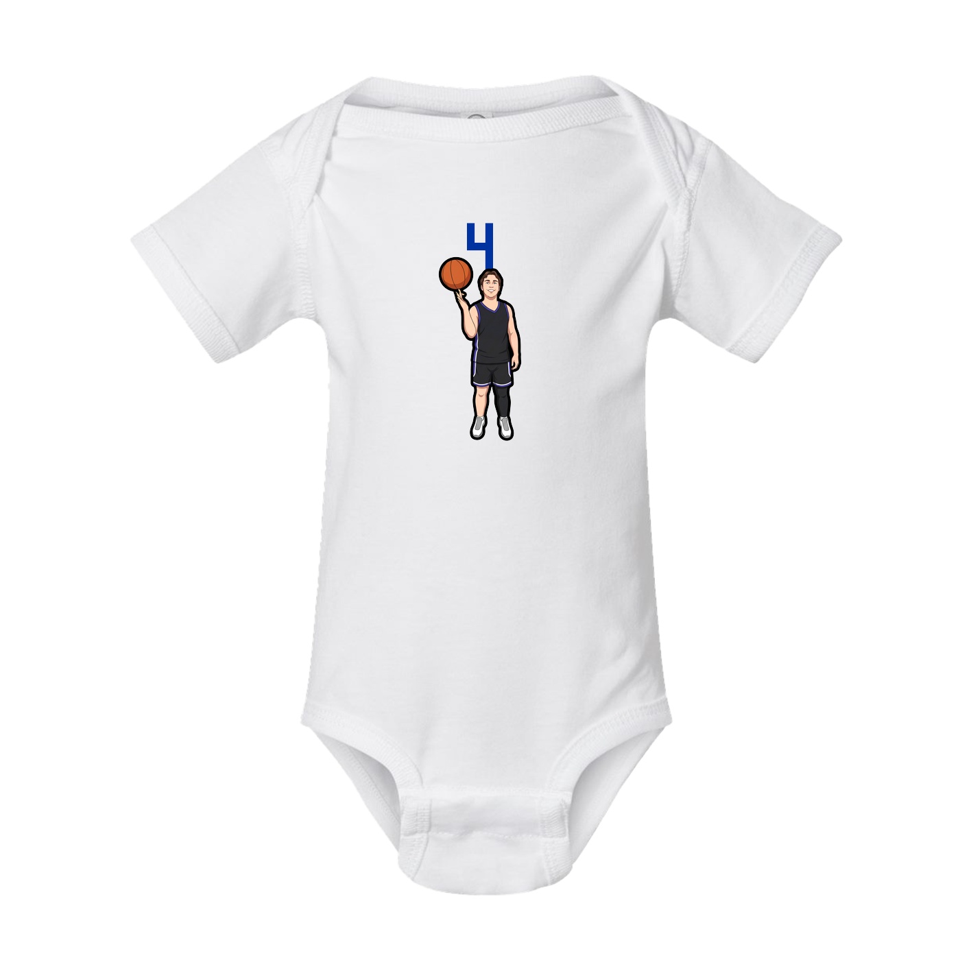 Baby Onesie — Number Top in White