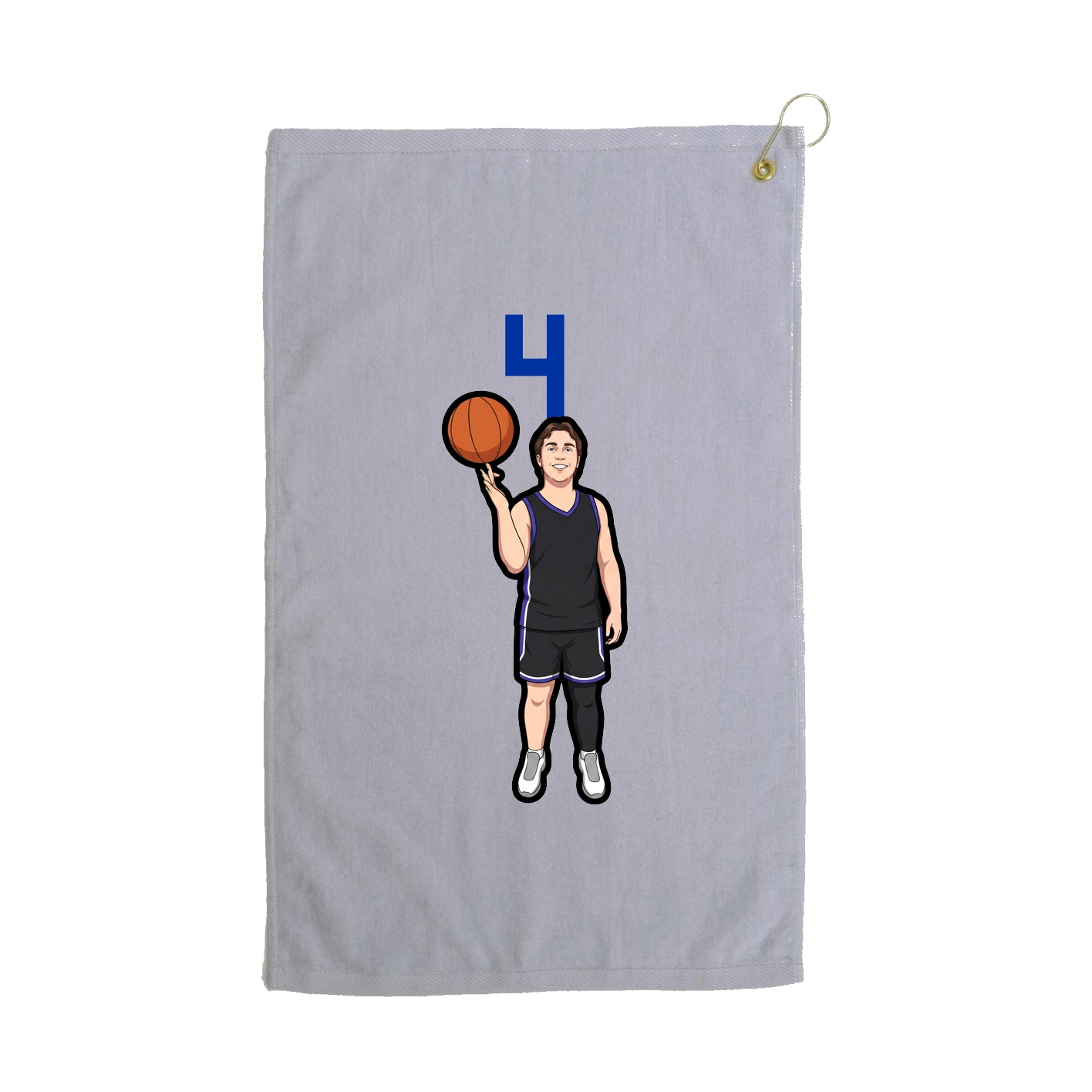 Golf Towel — Number Top in Grey