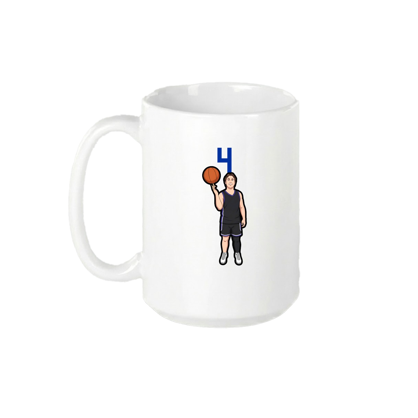 15oz Coffee Mug — Number Top in White