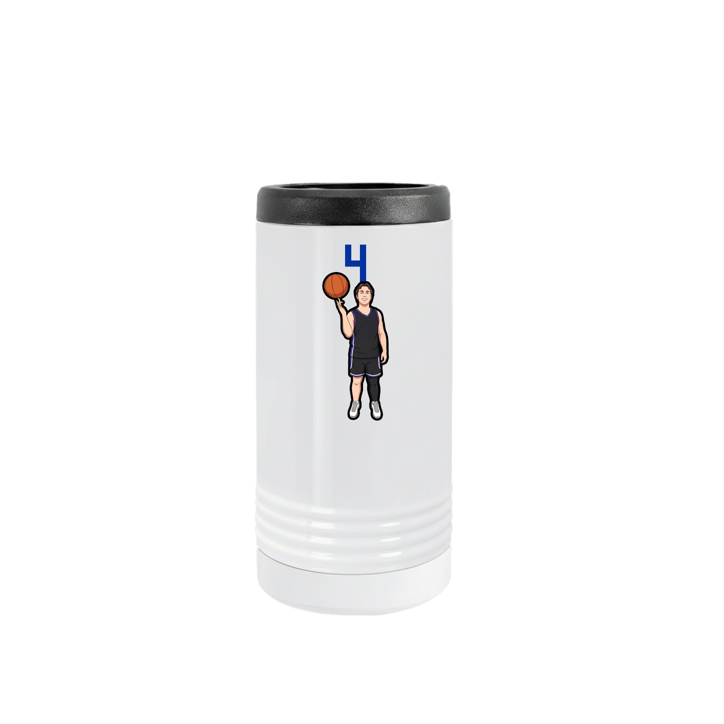 Slim Beverage Holder — Number Top in White