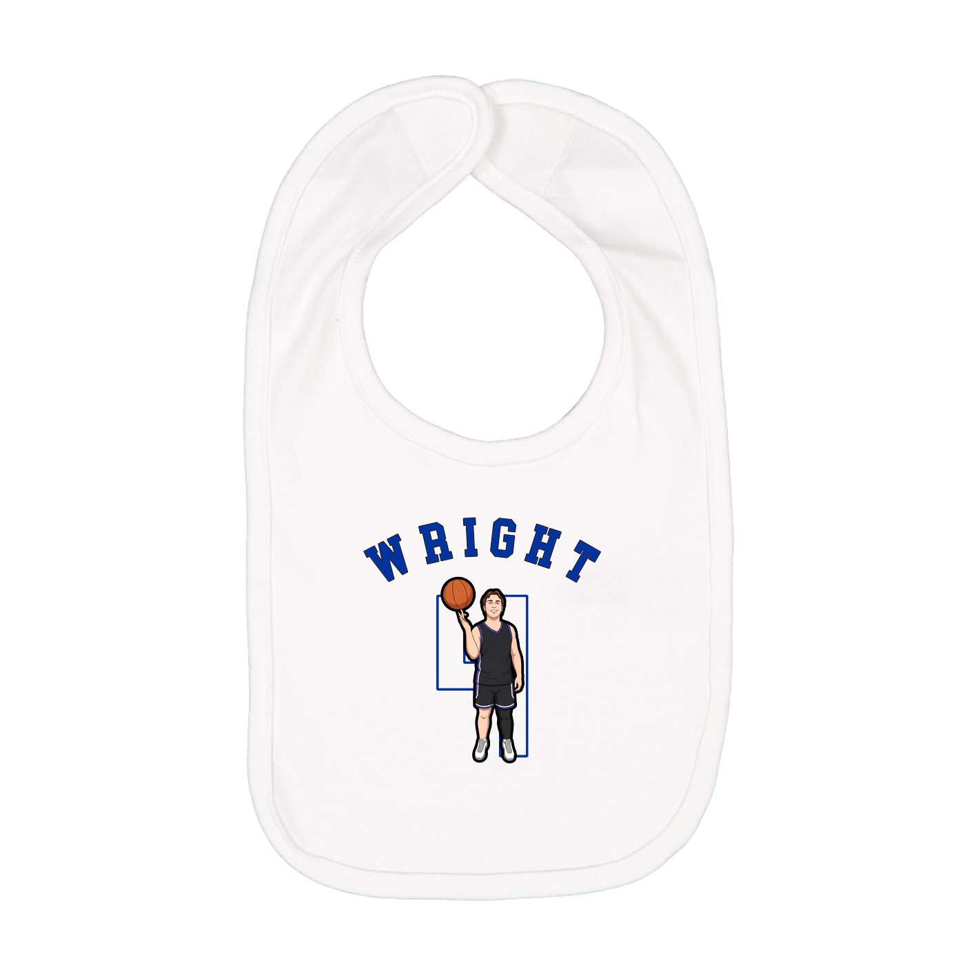 Infant Bib — Shirsey Arch in White
