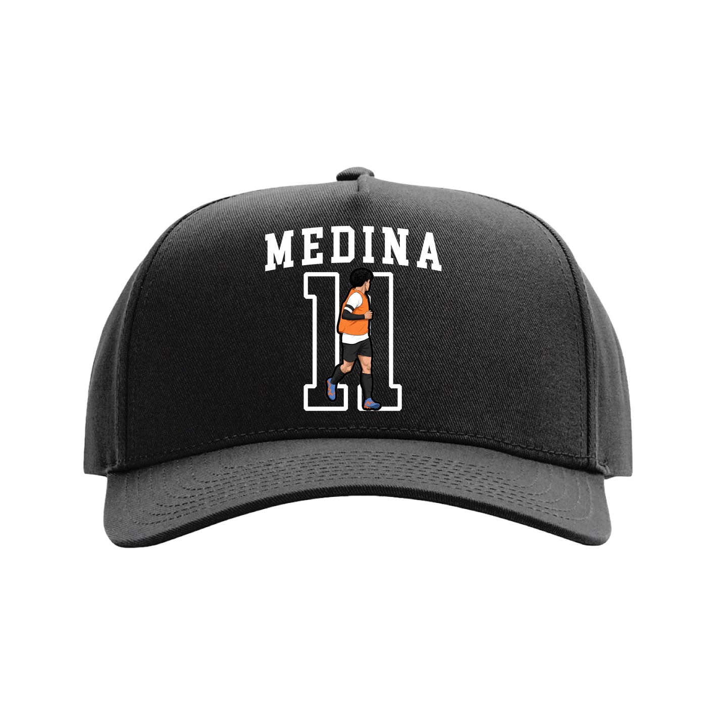 Full Fabric Five-Panel Champ Cap — Shirsey in Black