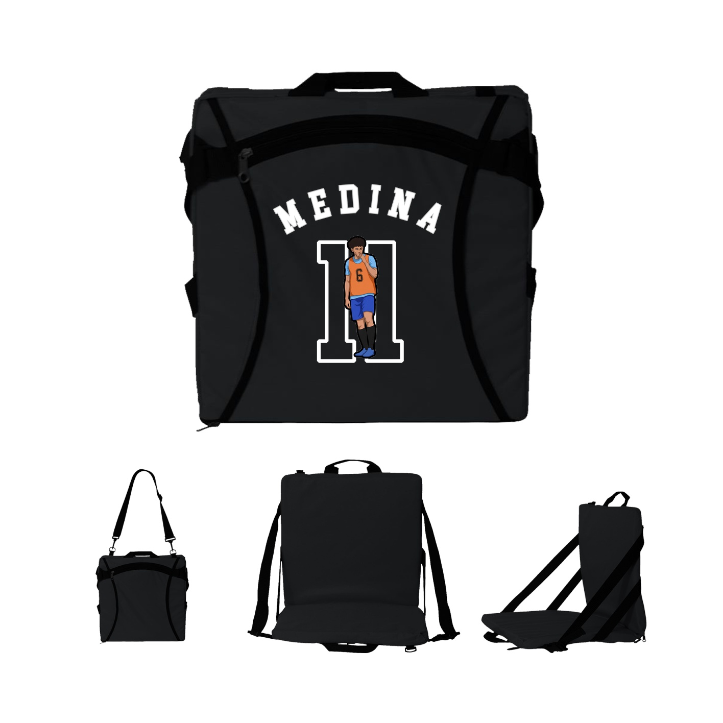 Folding Stadium Seat — Shirsey Arch in Black