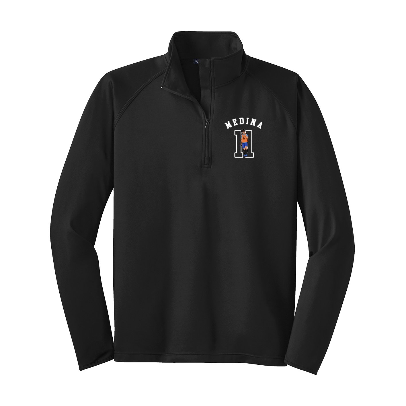 Q-Zip Pullover — Shirsey Arch in Black