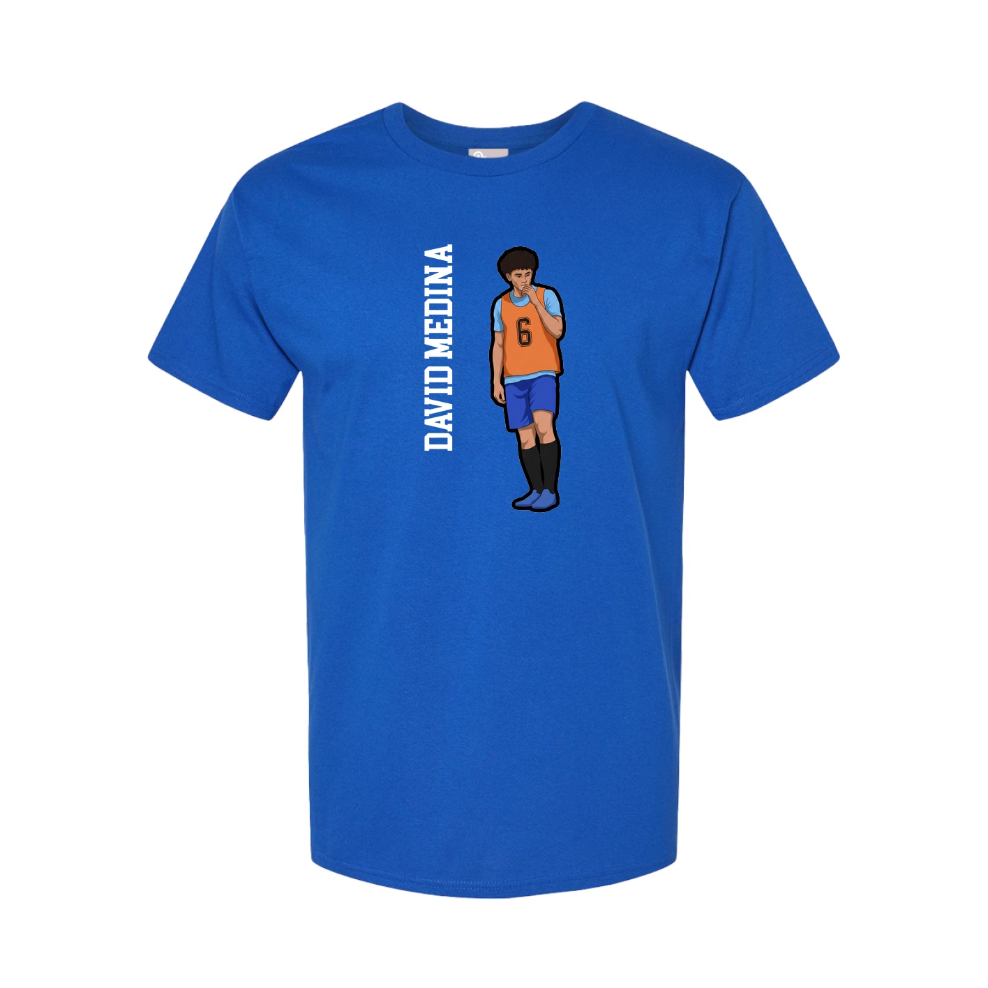 Youth Tee — Name Vertical in Royal