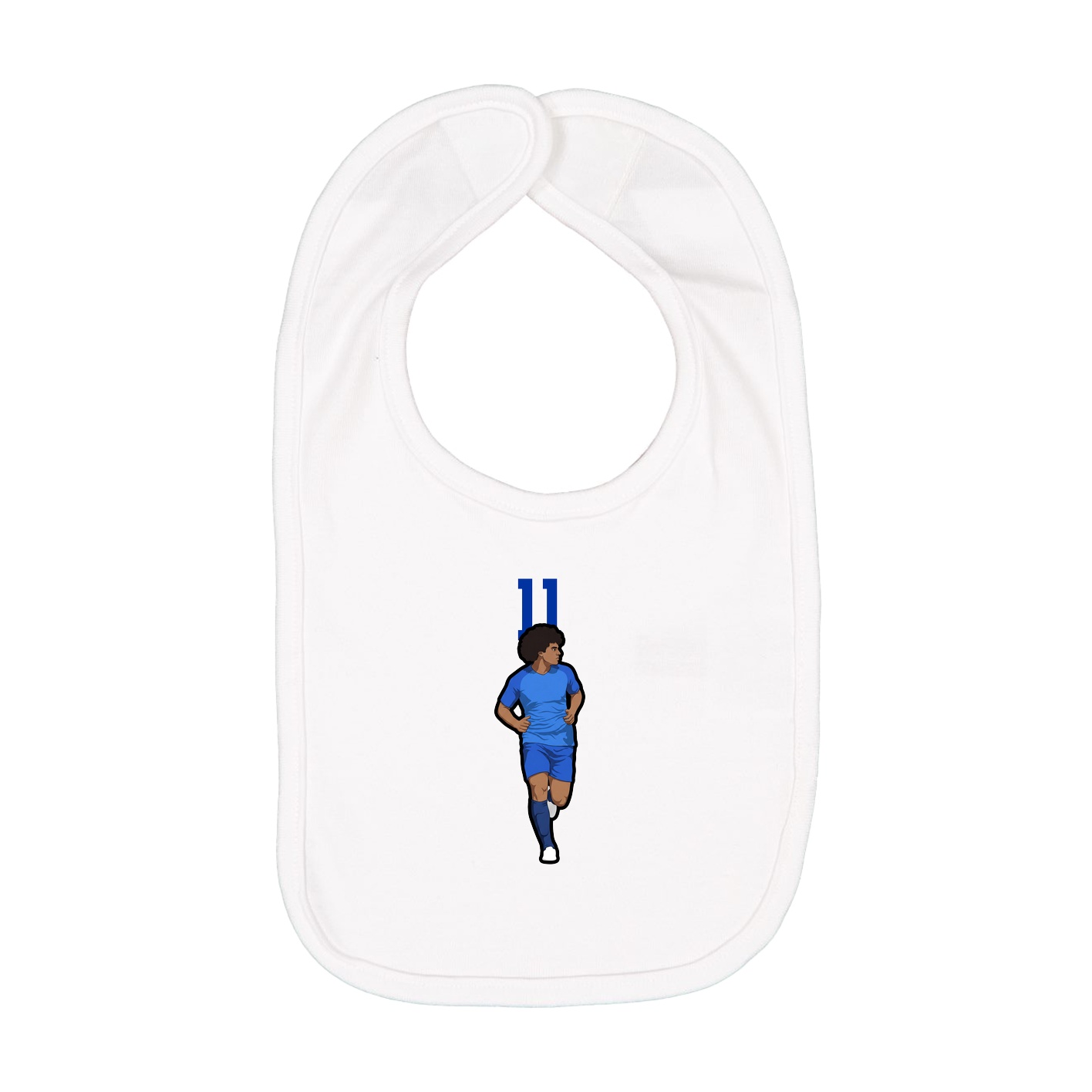 Infant Bib — Number Top in White
