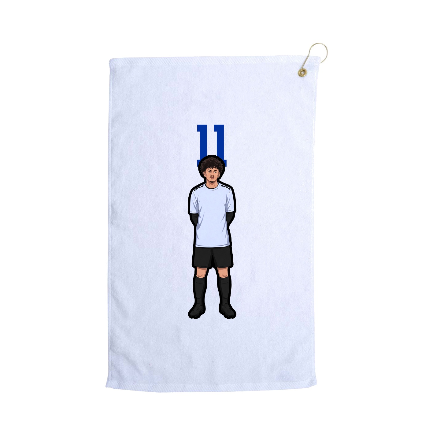 Golf Towel — Number Top in White