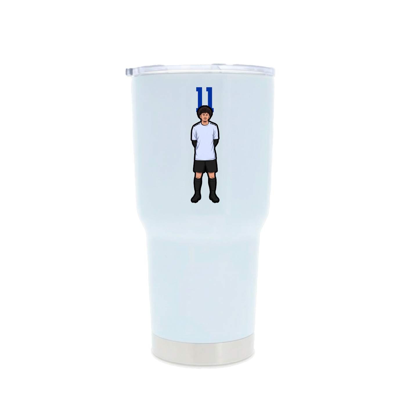 30oz Stainless Steel Tumbler — Number Top in White