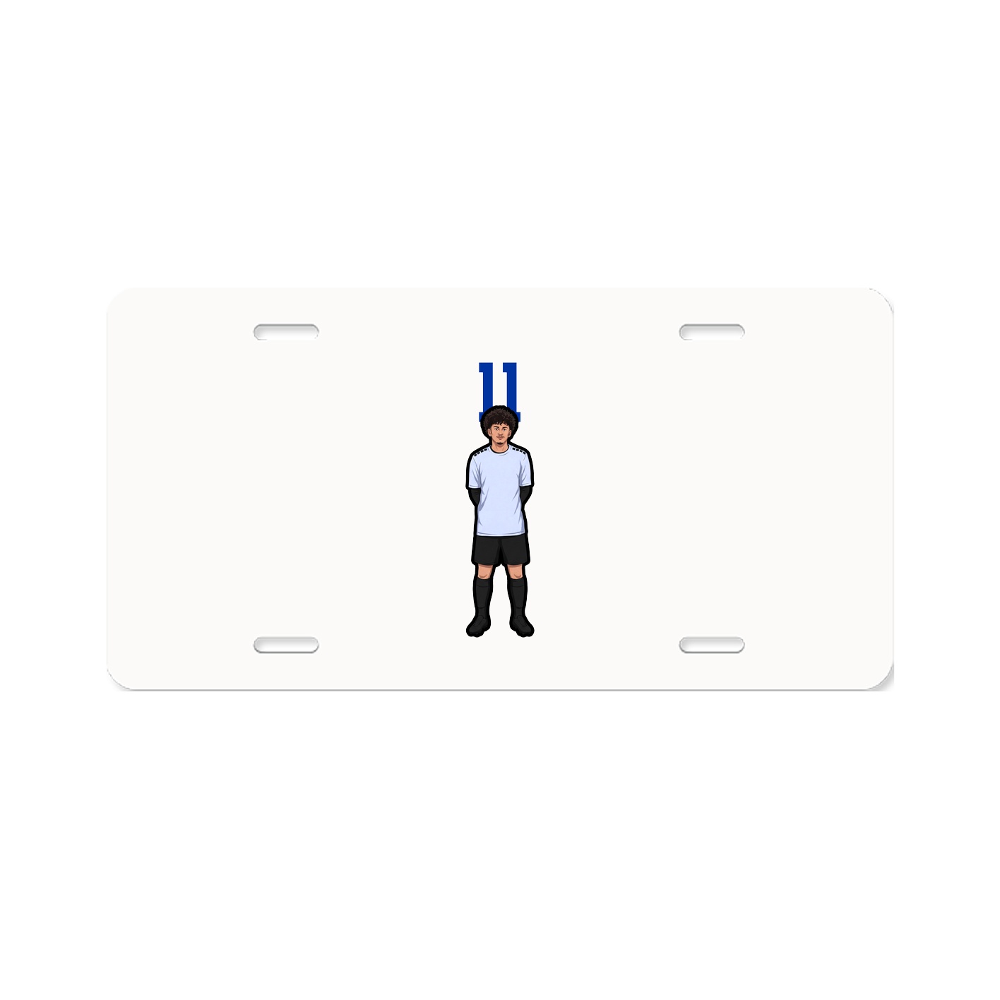 License Plate — Number Top in Classic