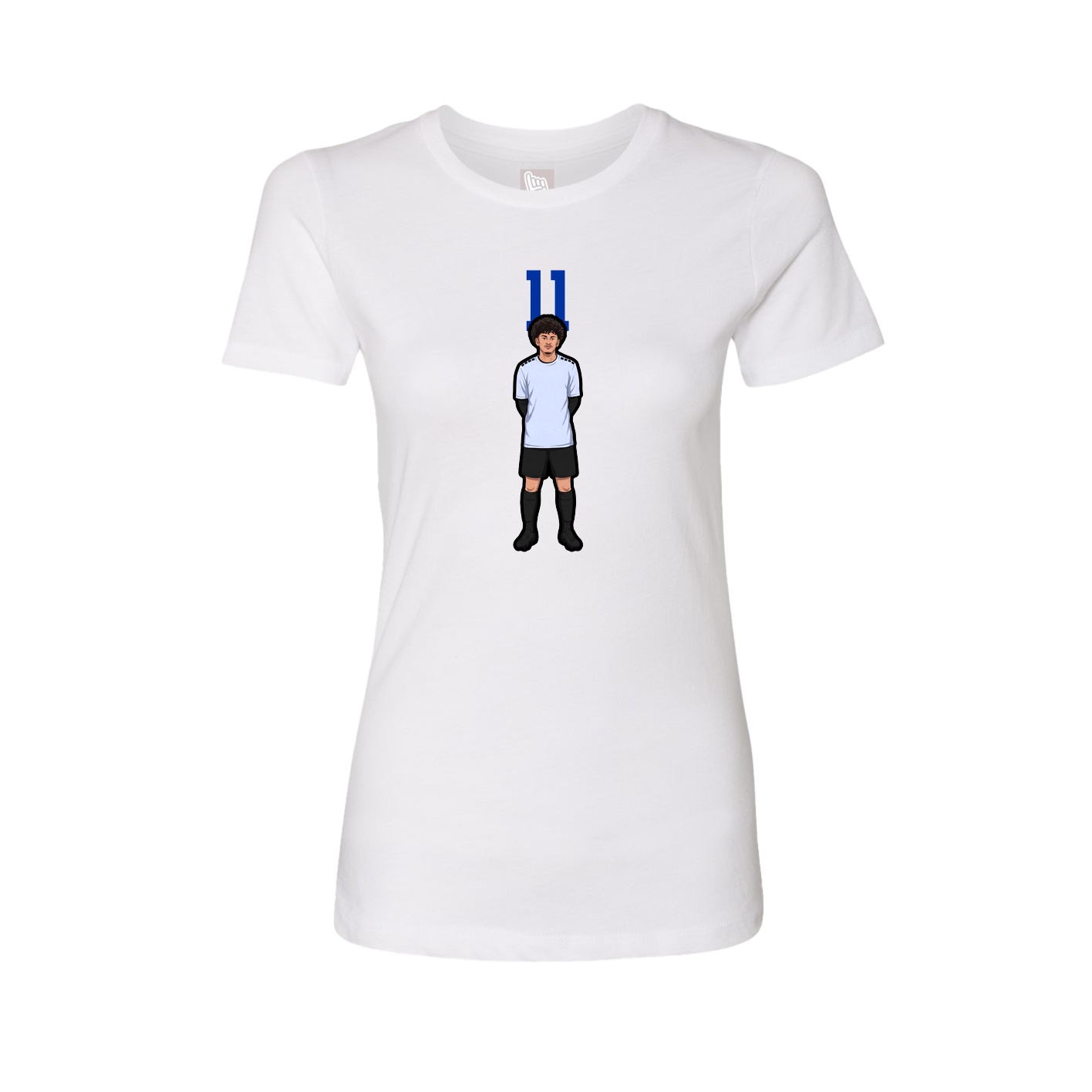 Womens Tee — Number Top in White