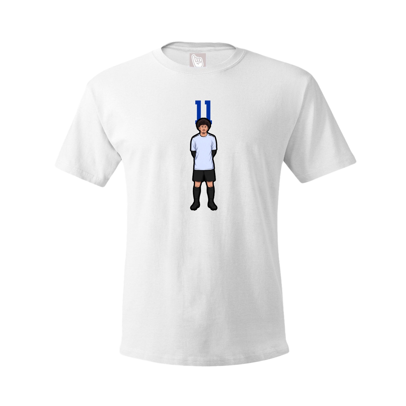 Youth Tee — Number Top in White