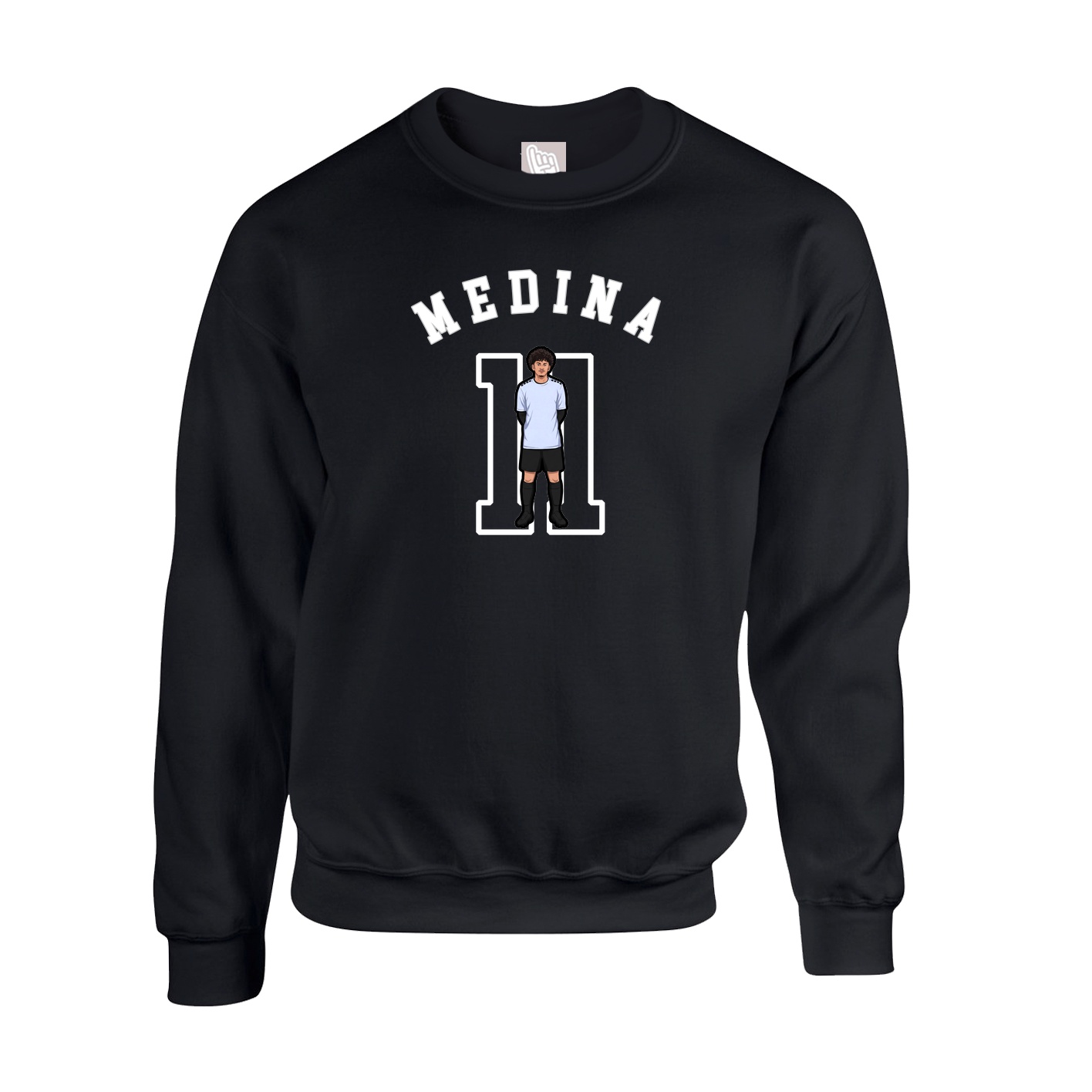 Fleece Crew — Shirsey Arch in Black
