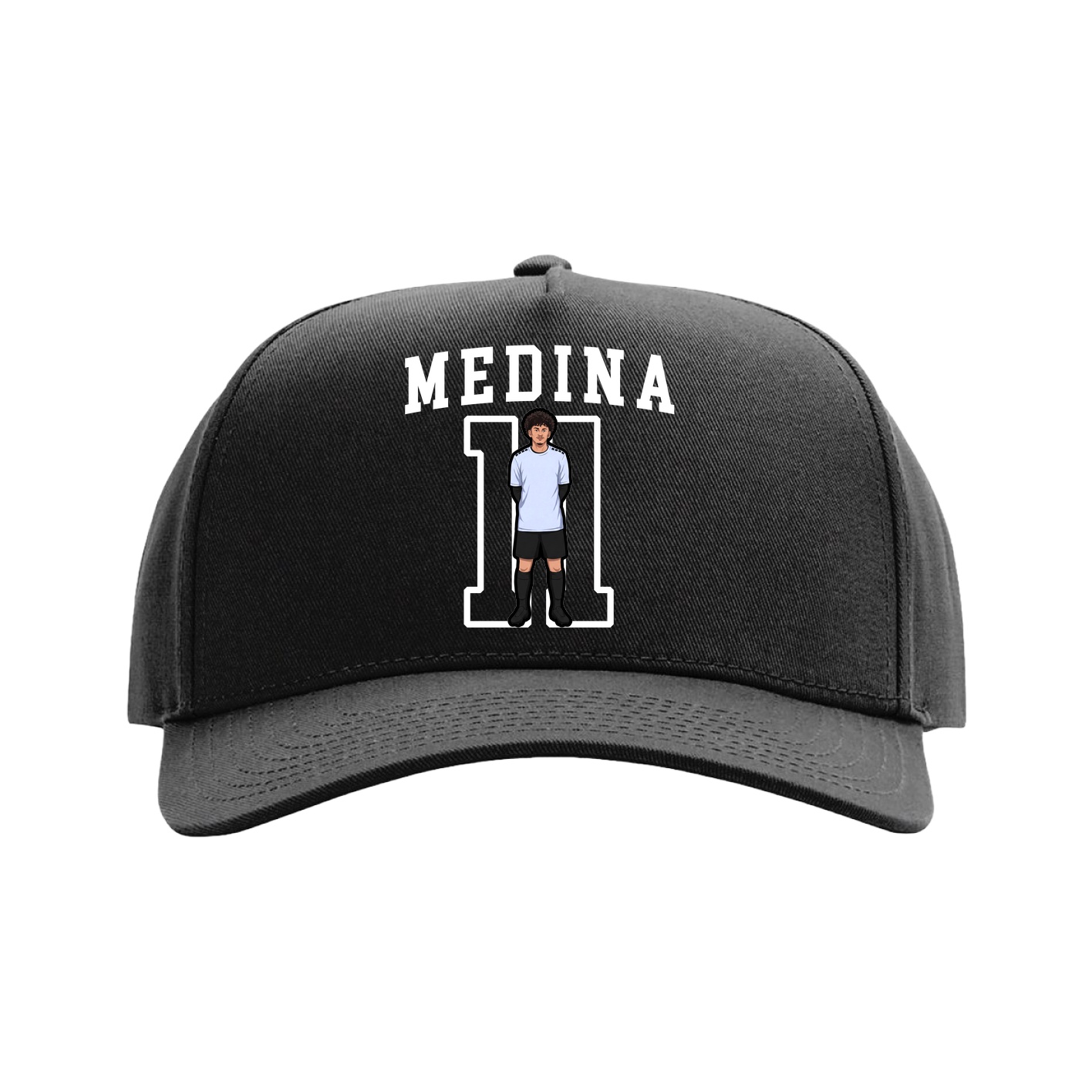 Full Fabric Five-Panel Champ Cap — Shirsey in Black