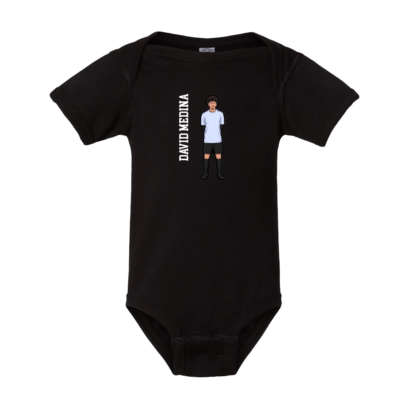 Baby Onesie — Name Vertical in Black