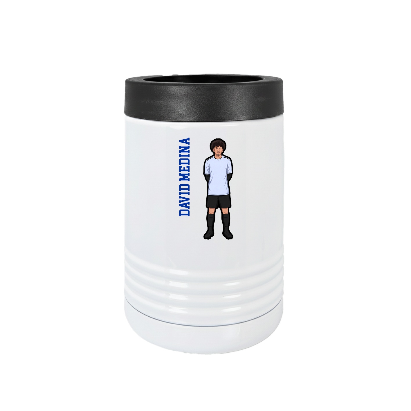Beverage Holder — Name Vertical in White