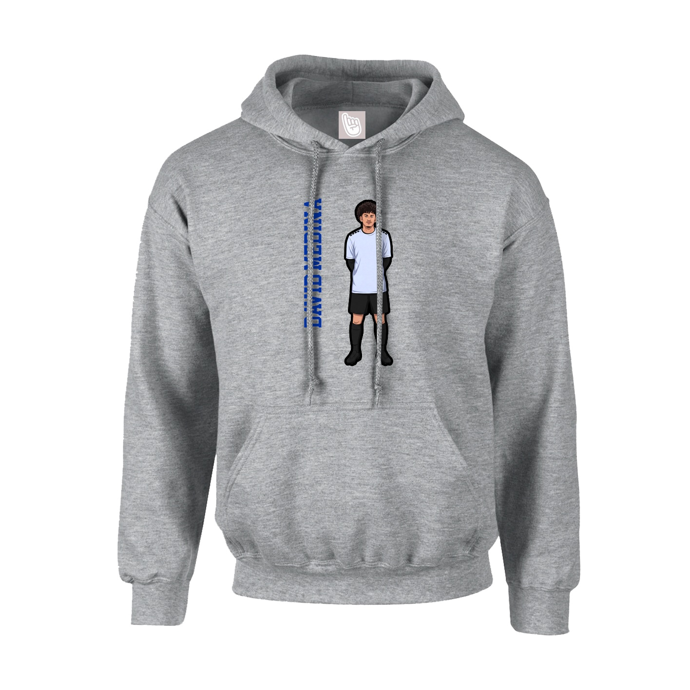 Youth Hoodie — Name Vertical in Grey