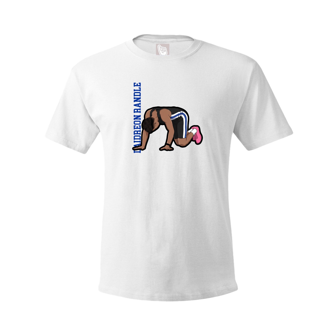 Youth Tee — Name Vertical in White