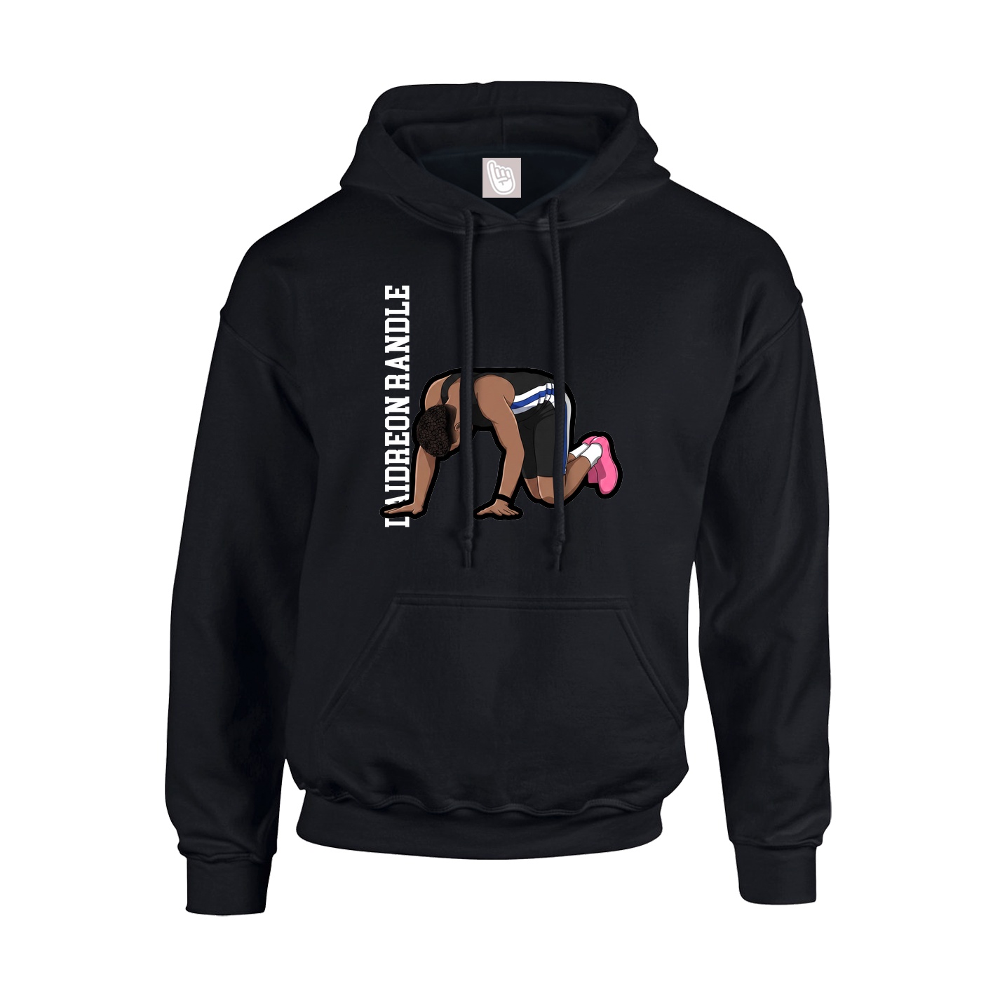 Hoodie — Name Vertical in Black
