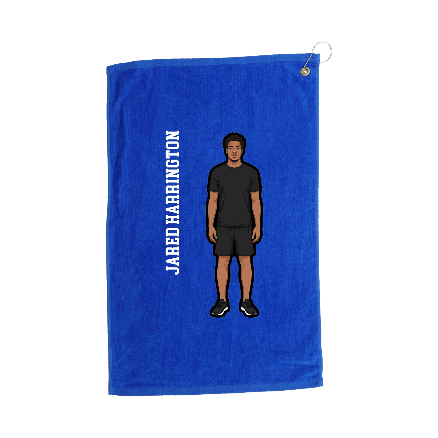 Golf Towel — Name Vertical in Royal