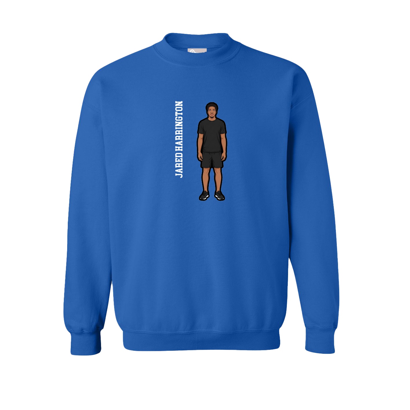 Fleece Crew — Name Vertical in Royal