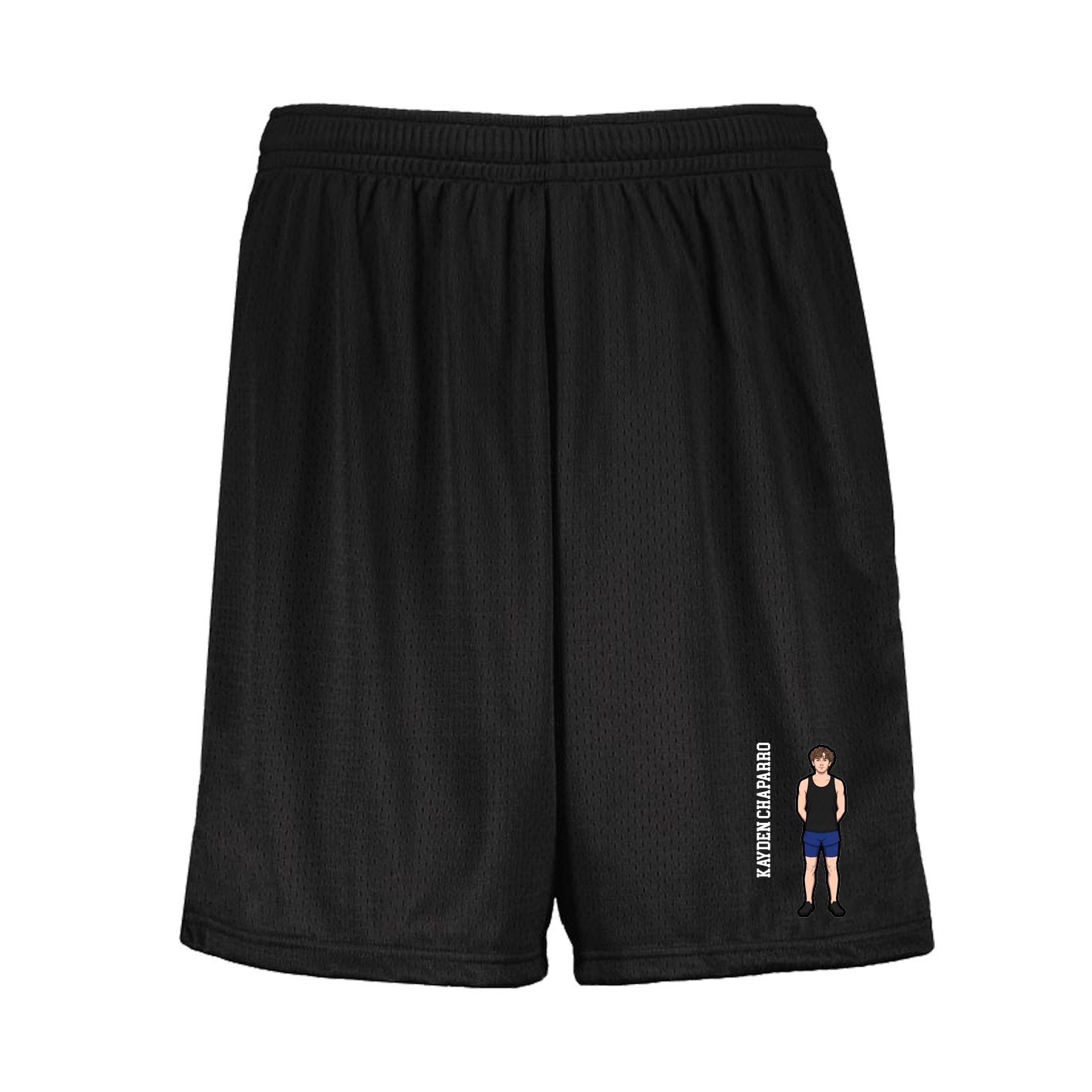 Shorts — Name Vertical in Black