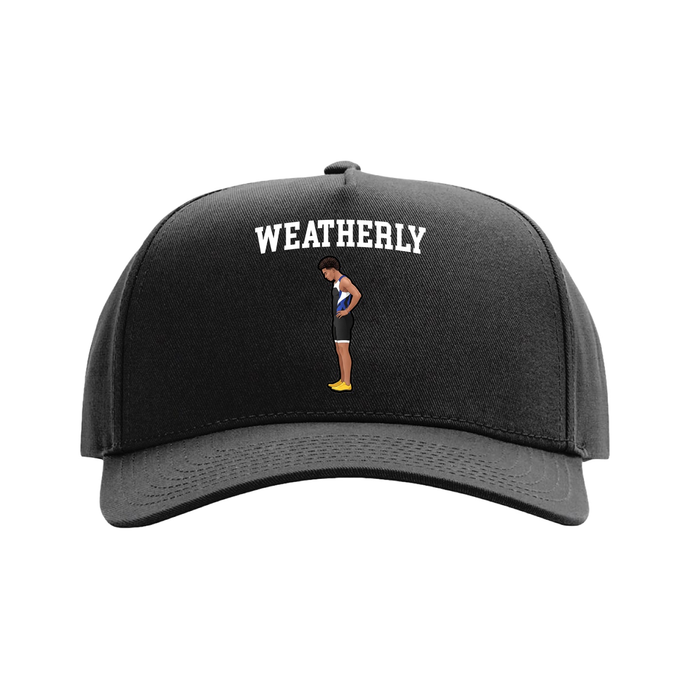 Full Fabric Five-Panel Champ Cap — Shirsey in Black