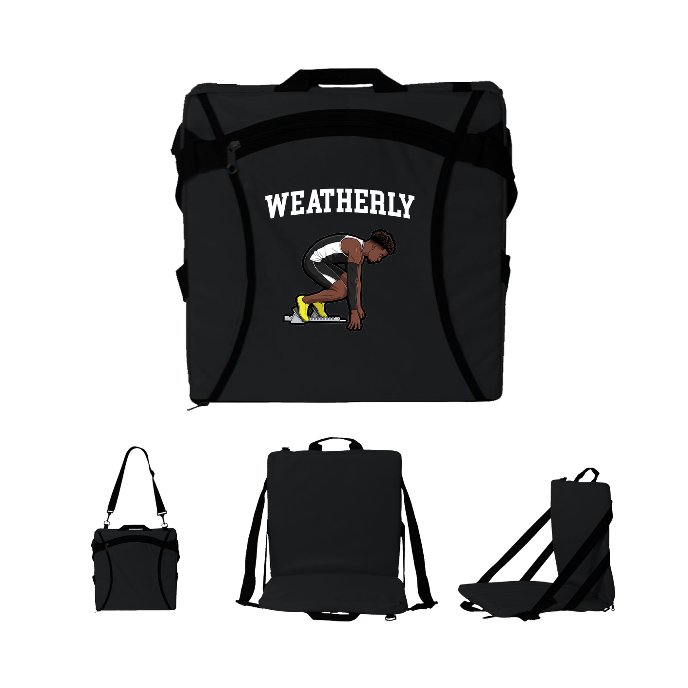 Folding Stadium Seat — Shirsey in Black