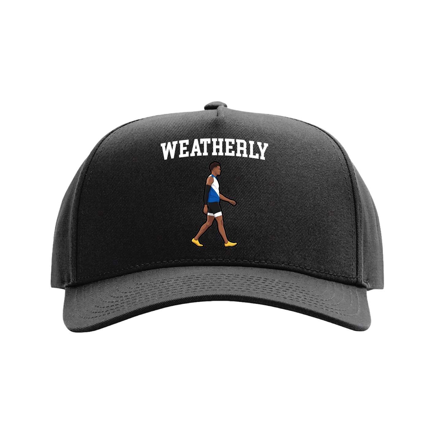 Full Fabric Five-Panel Champ Cap — Shirsey in Black
