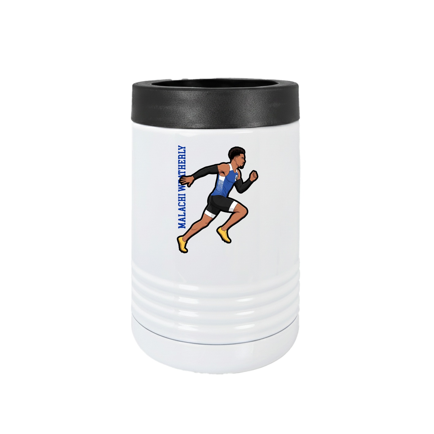Beverage Holder — Name Vertical in White