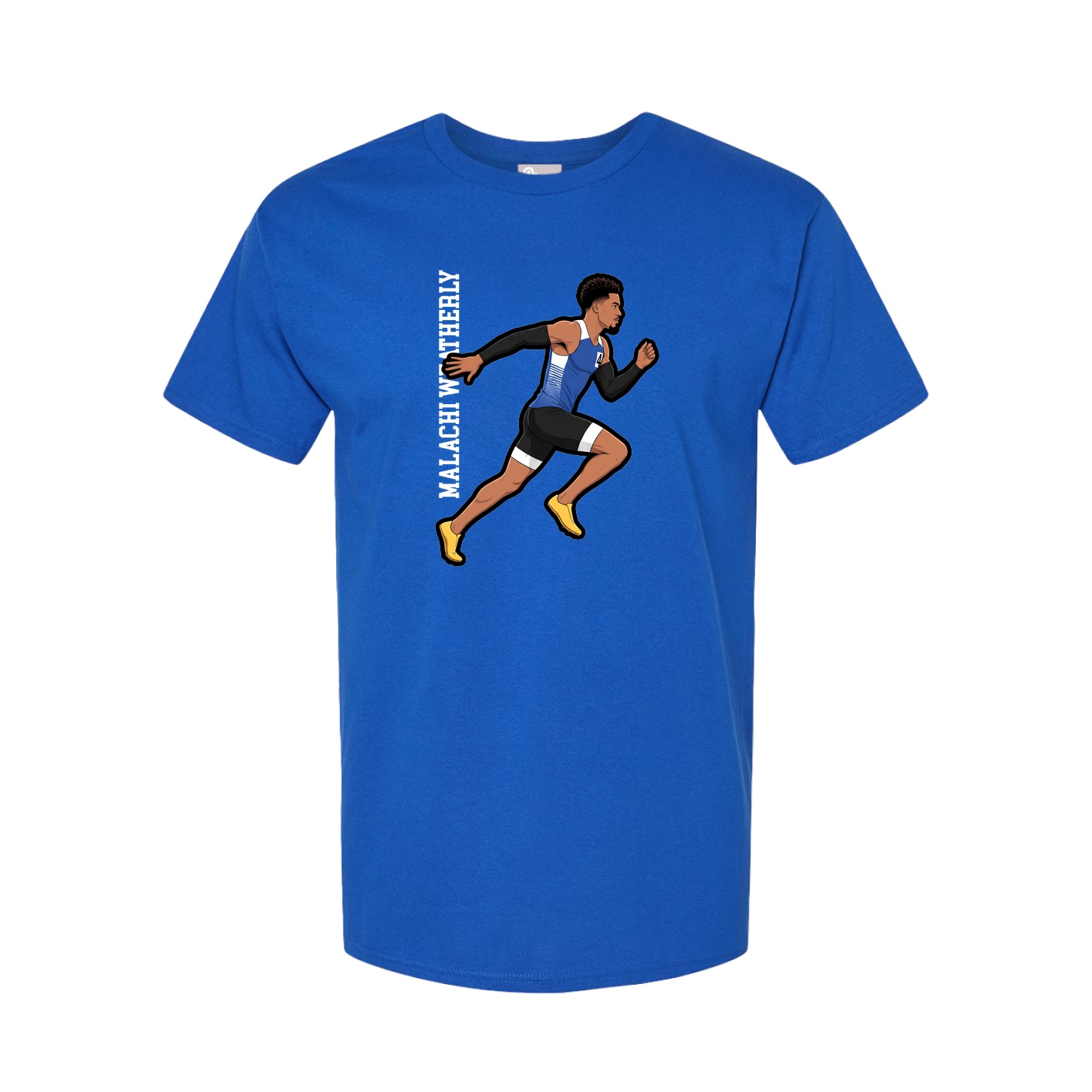 Youth Tee — Name Vertical in Royal