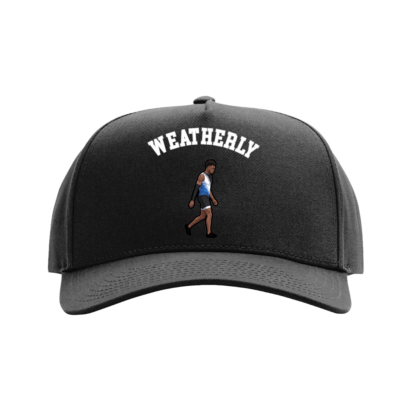 Full Fabric Five-Panel Champ Cap — Shirsey Arch in Black